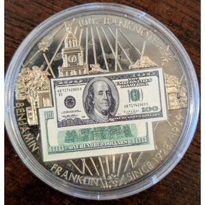 Benjamin Franklin $100 Banknote Commemorative – 2001, COA